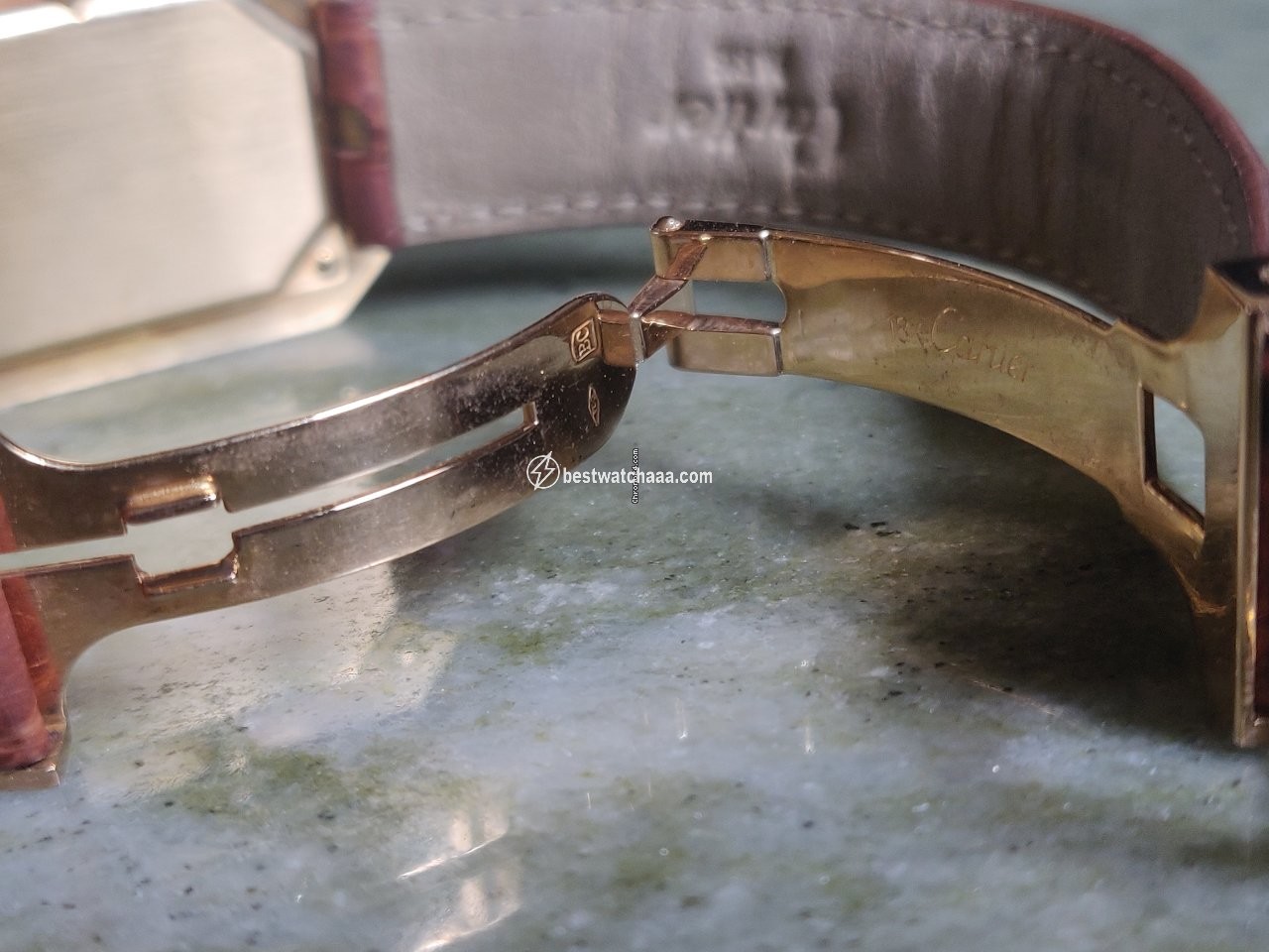 IMG_9081 Cartier Mens watch Unisex Manual winding Yellow gold 78096 Replica 7