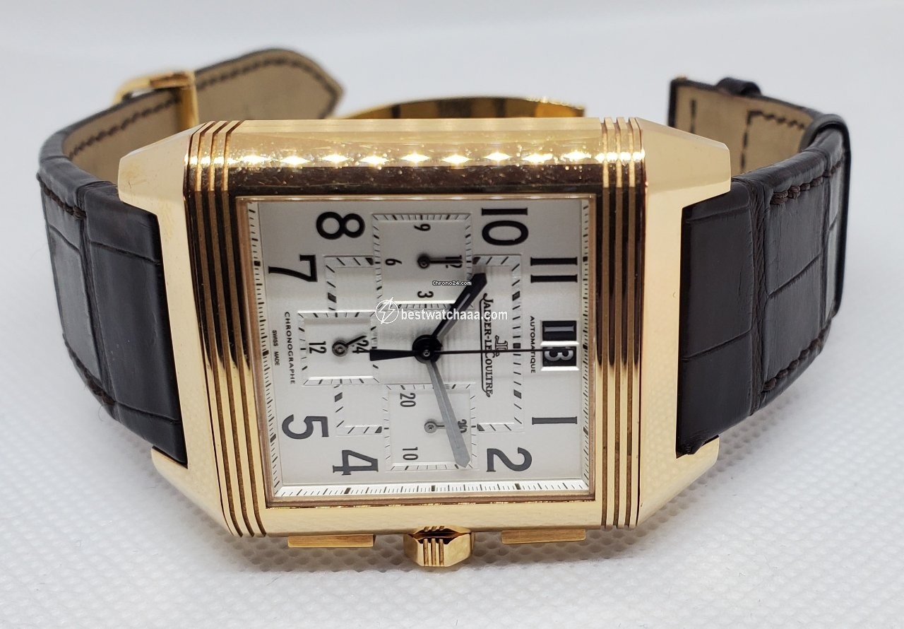 IMG_9081 Jaeger-LeCoultre Reverso Squadra Chronograph GMT Mens watch Unisex Automatic Yellow gold 230.2.45 Replica 7