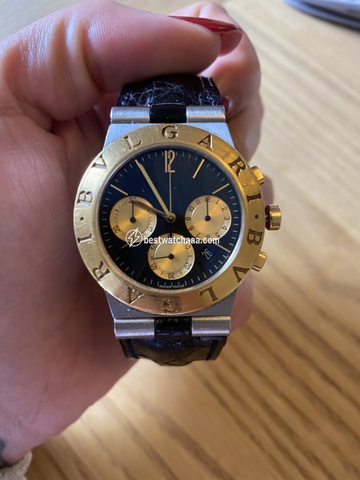 IMG_9081 Bulgari Diagono Mens watch Unisex Manual winding Gold Steel CH 35 SG Replica 7