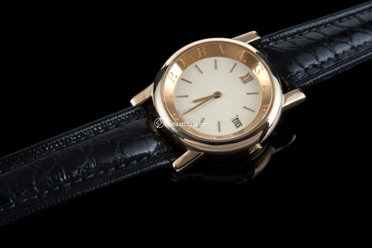 IMG_9081 Bulgari Mens watch Unisex Quartz Yellow gold AT33GL Replica 7