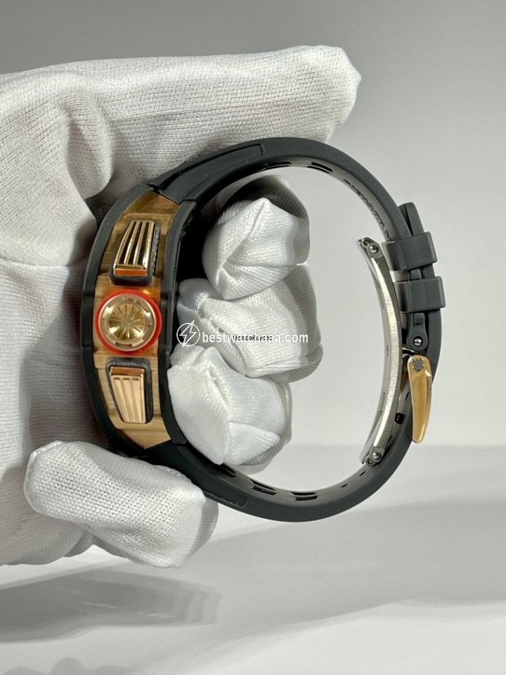 IMG_9081 Richard Mille RM 011 Mens watch Unisex Automatic Rose gold RM11 F1 Lotus Romain Grosjean Replica 7