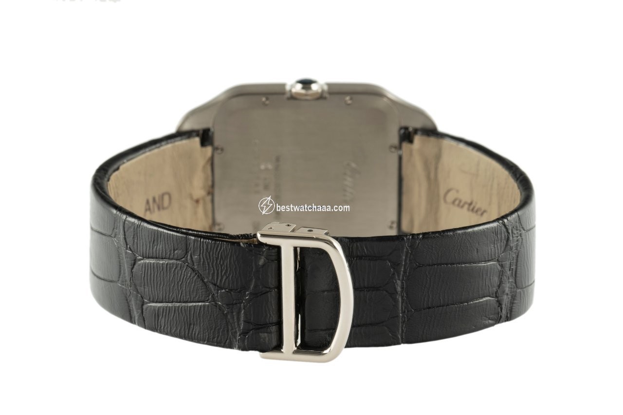 IMG_9081 Cartier Santos Dumont Mens watch Unisex Manual winding White gold 2651 Replica 7