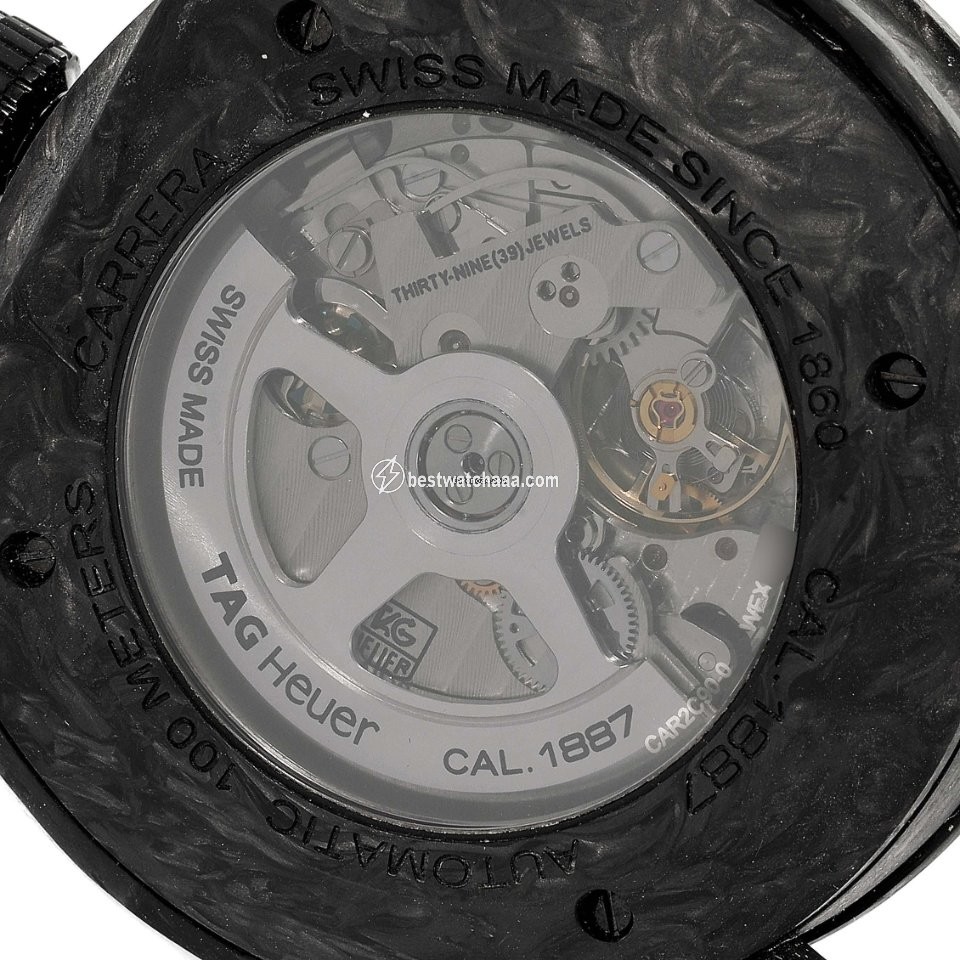 IMG_9081 TAG Heuer Carrera Calibre 1887 Mens watch Unisex Automatic Carbon CAR2C90.FC6341 Replica 7