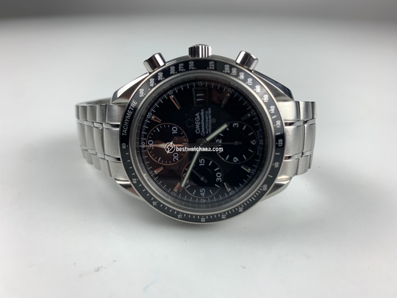 IMG_9081 Omega Speedmaster Date Mens watch Unisex Automatic Steel 32105000 Replica 7