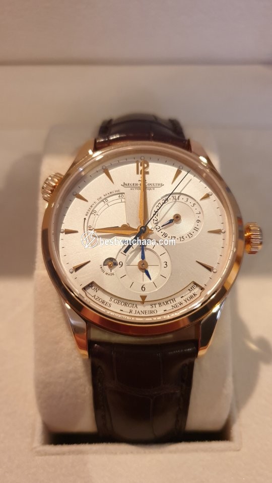 IMG_9081 Jaeger-LeCoultre Master Geographic Mens watch Unisex Automatic Rose gold Q1422421 Replica 7