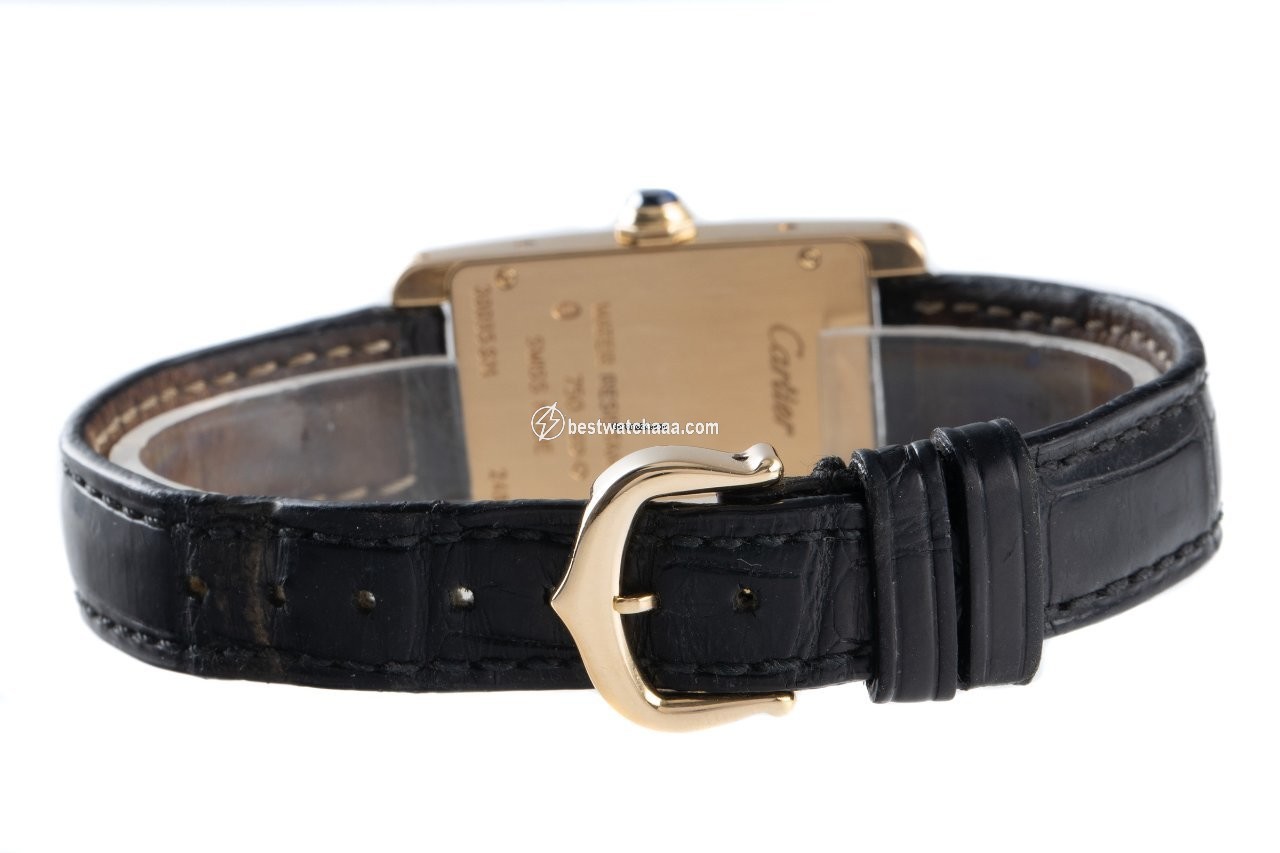 IMG_9081 Cartier Tank Americaine Womens watch Quartz Yellow gold 2482 Replica 7