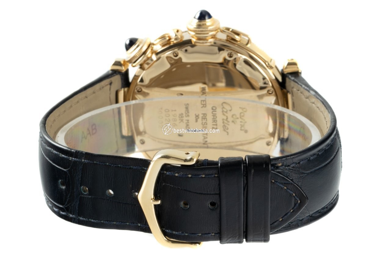 IMG_9081 Cartier Pasha Mens watch Unisex Quartz Yellow gold 30002 Replica 7