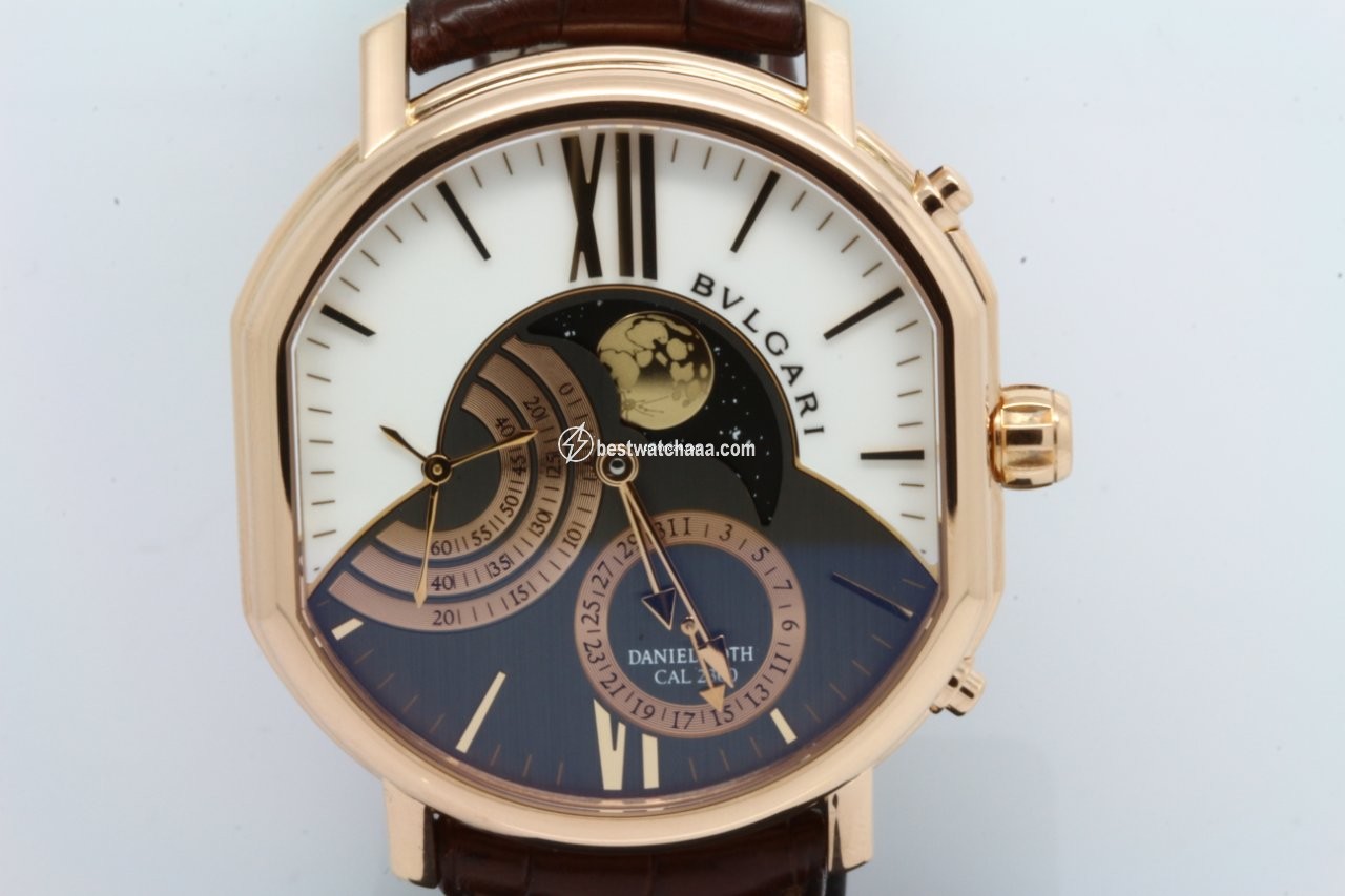 IMG_9081 Bulgari Daniel Roth Mens watch Unisex Manual winding Rose gold BRRP46C14GLDMP Replica 7
