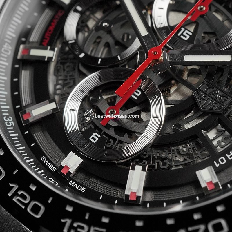 IMG_9081 TAG Heuer Carrera Calibre HEUER 01 Mens watch Unisex Automatic Steel CAR2A1W.BA0703 Replica 7