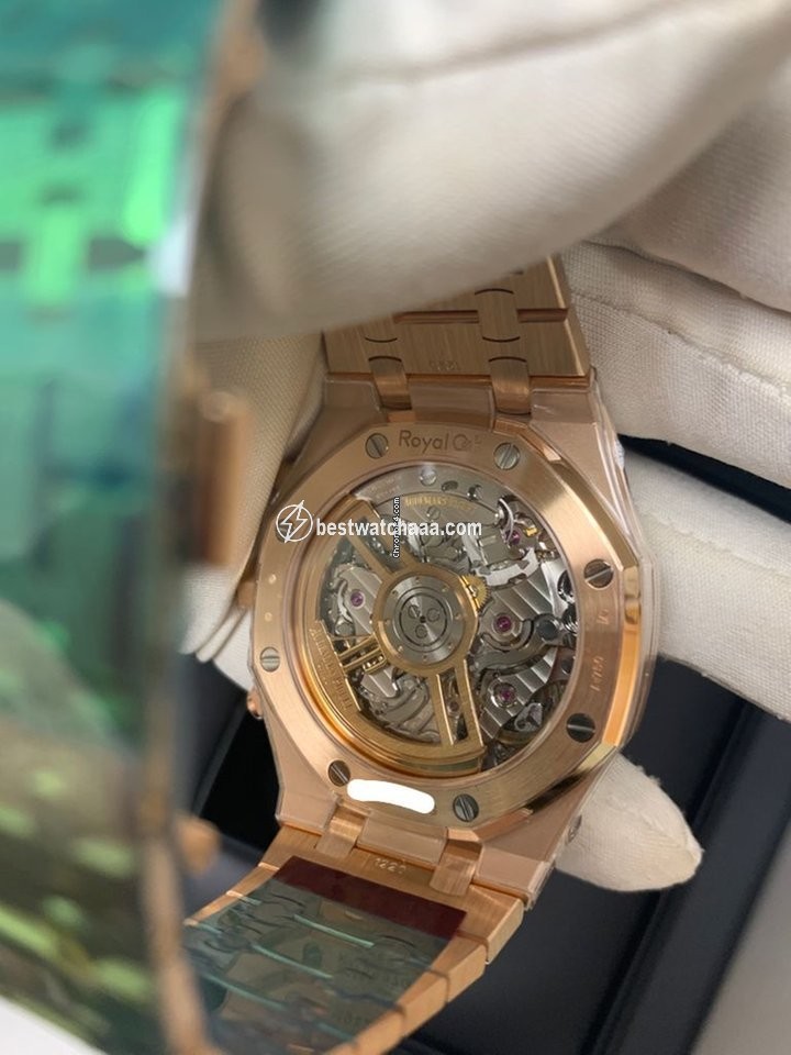 IMG_9081 Audemars Piguet Royal Oak Chronograph Mens watch Unisex Automatic Rose gold 26239OR.OO.1220OR.02 Replica 7