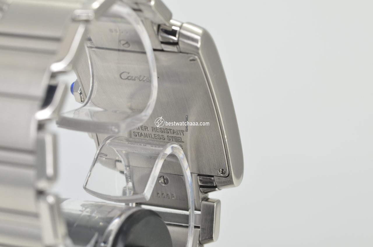 IMG_9081 Cartier Tank Francaise Mens watch Unisex Quartz Steel 2303 Replica 7