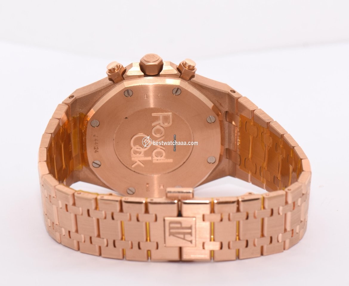 IMG_9081 Audemars Piguet Royal Oak Chronograph Mens watch Unisex Automatic Rose gold 263310R-00-12200R2 Replica 7