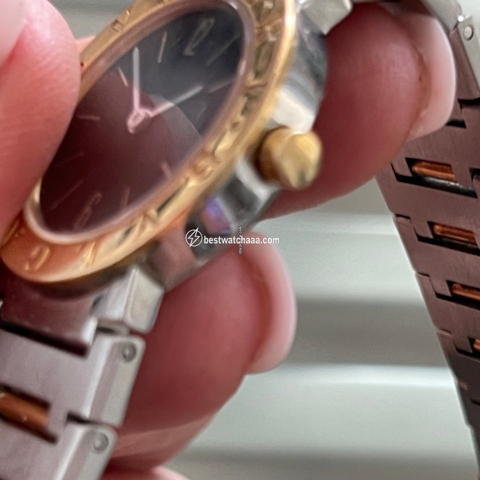IMG_9081 Bulgari Bulgari Womens watch Quartz Gold Steel BB26SGD Replica 7