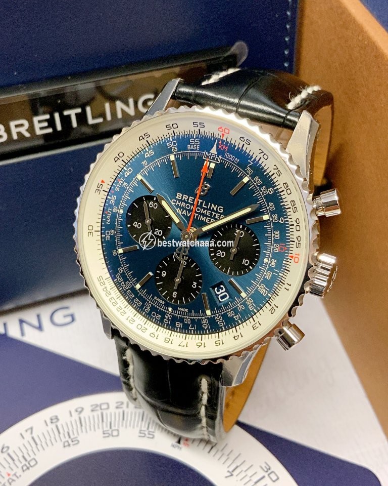 IMG_9081 Breitling Navitimer 1 B01 Chronograph 43 Mens watch Unisex Automatic Steel AB0121211C1P1 Replica 7