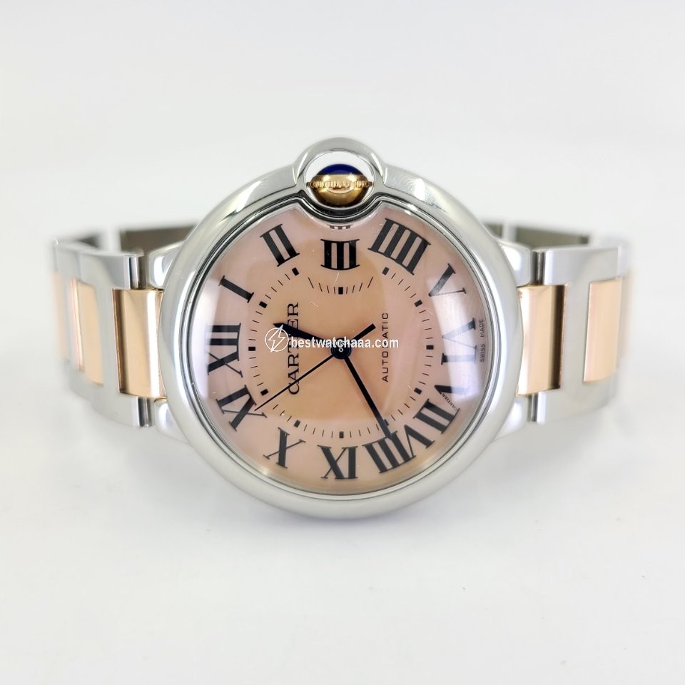 IMG_9081 Cartier Ballon Bleu 36mm Mens watch Unisex Automatic Gold Steel 3284 Replica 7