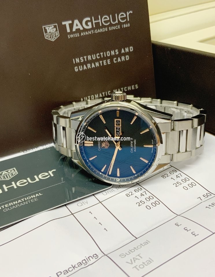 IMG_9081 TAG Heuer Carrera Calibre 5 Mens watch Unisex Automatic Steel war201c.ba0723 Replica 7