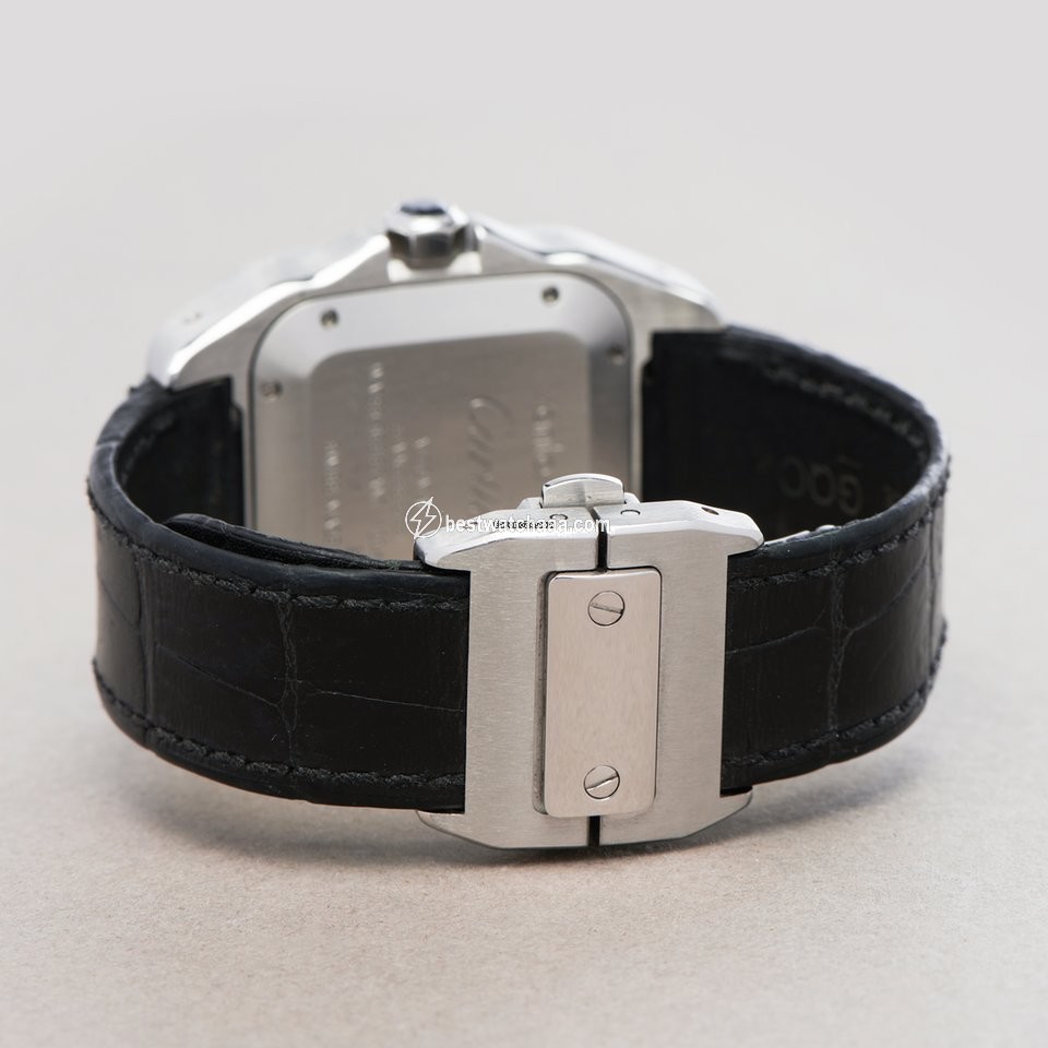 IMG_9081 Cartier Santos 100 Mens watch Unisex Automatic Steel W20106X8 or 2878 Replica 7
