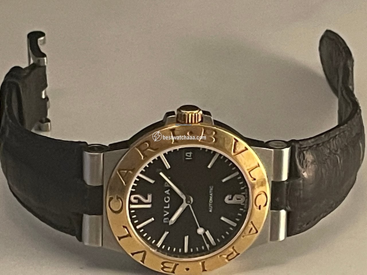 IMG_9081 Bulgari Diagono Mens watch Unisex Automatic Gold Steel LC35SG Replica 7