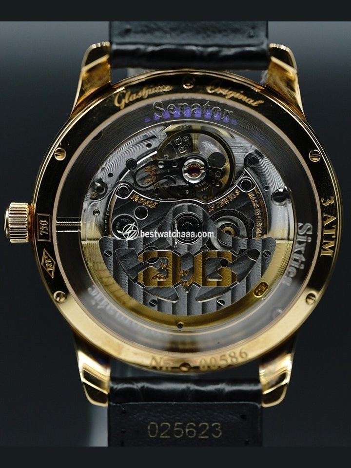 IMG_9081 Glashutte Original Sixties Mens watch Unisex Automatic Rose gold 1-39-52-01-01-04 Replica 7