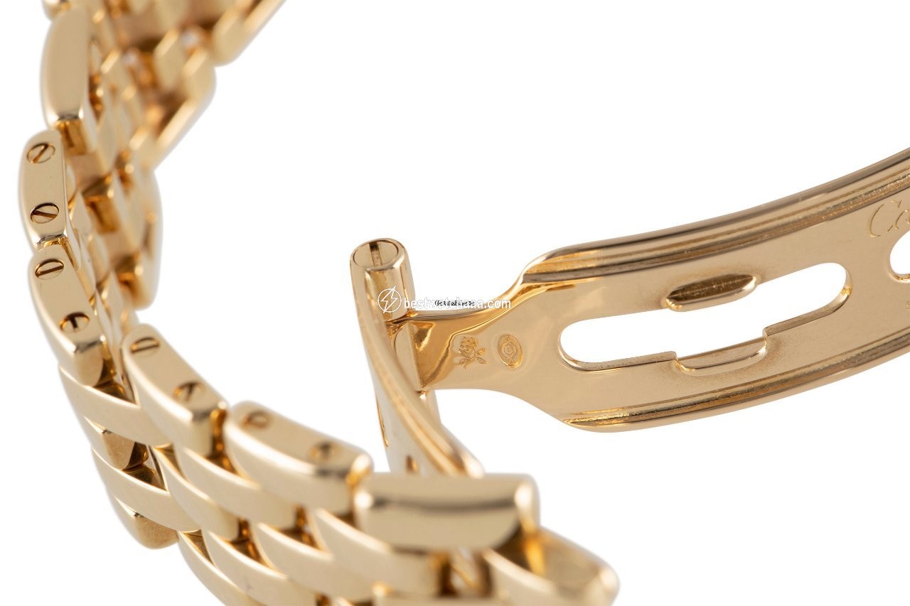 IMG_9081 Cartier Panthere Womens watch Quartz Yellow gold 6692 Replica 7
