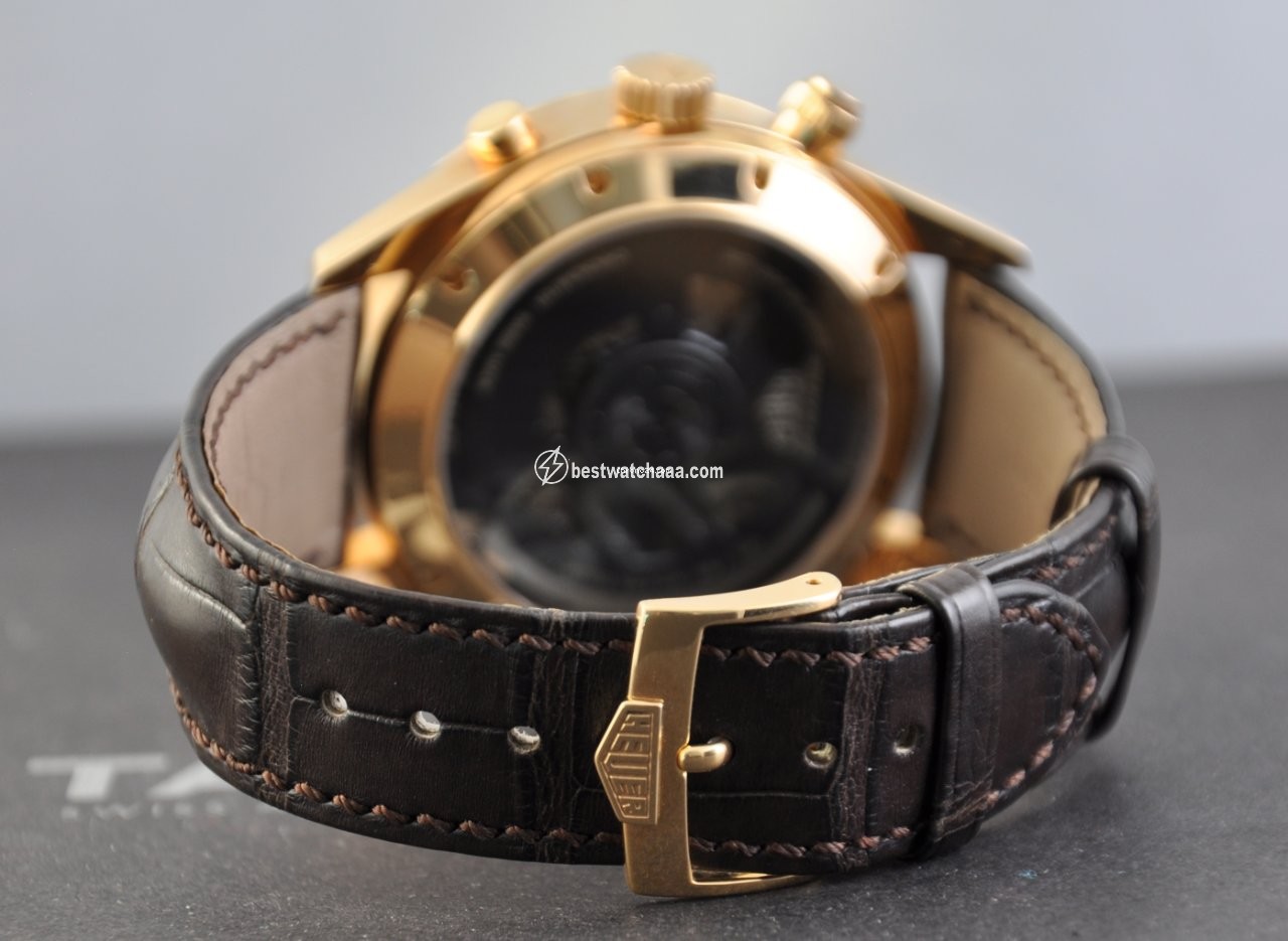 IMG_9081 TAG Heuer Carrera Mikrograph Mens watch Unisex Automatic Rose gold CAR5040 Replica 7