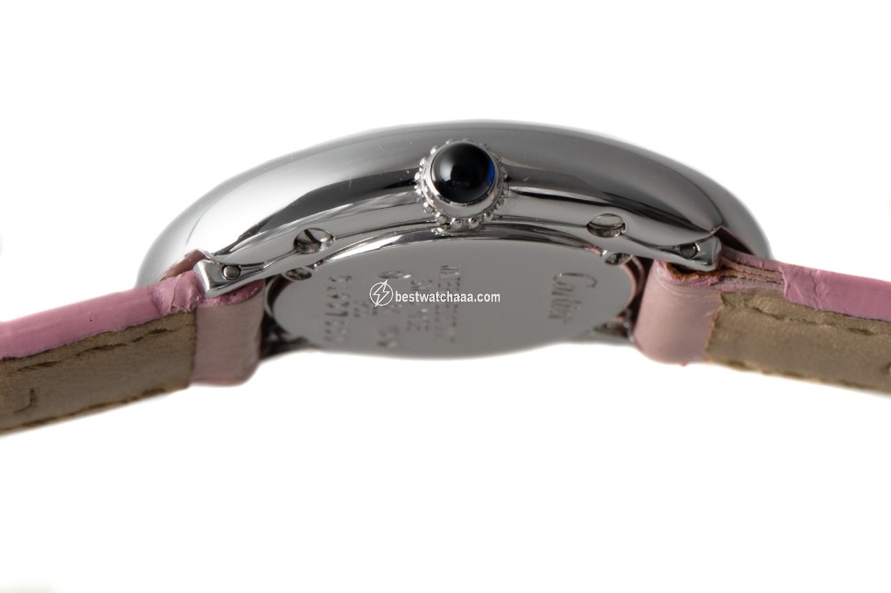 IMG_9081 Cartier Baignoire Womens watch Quartz White gold 1955 Replica 7