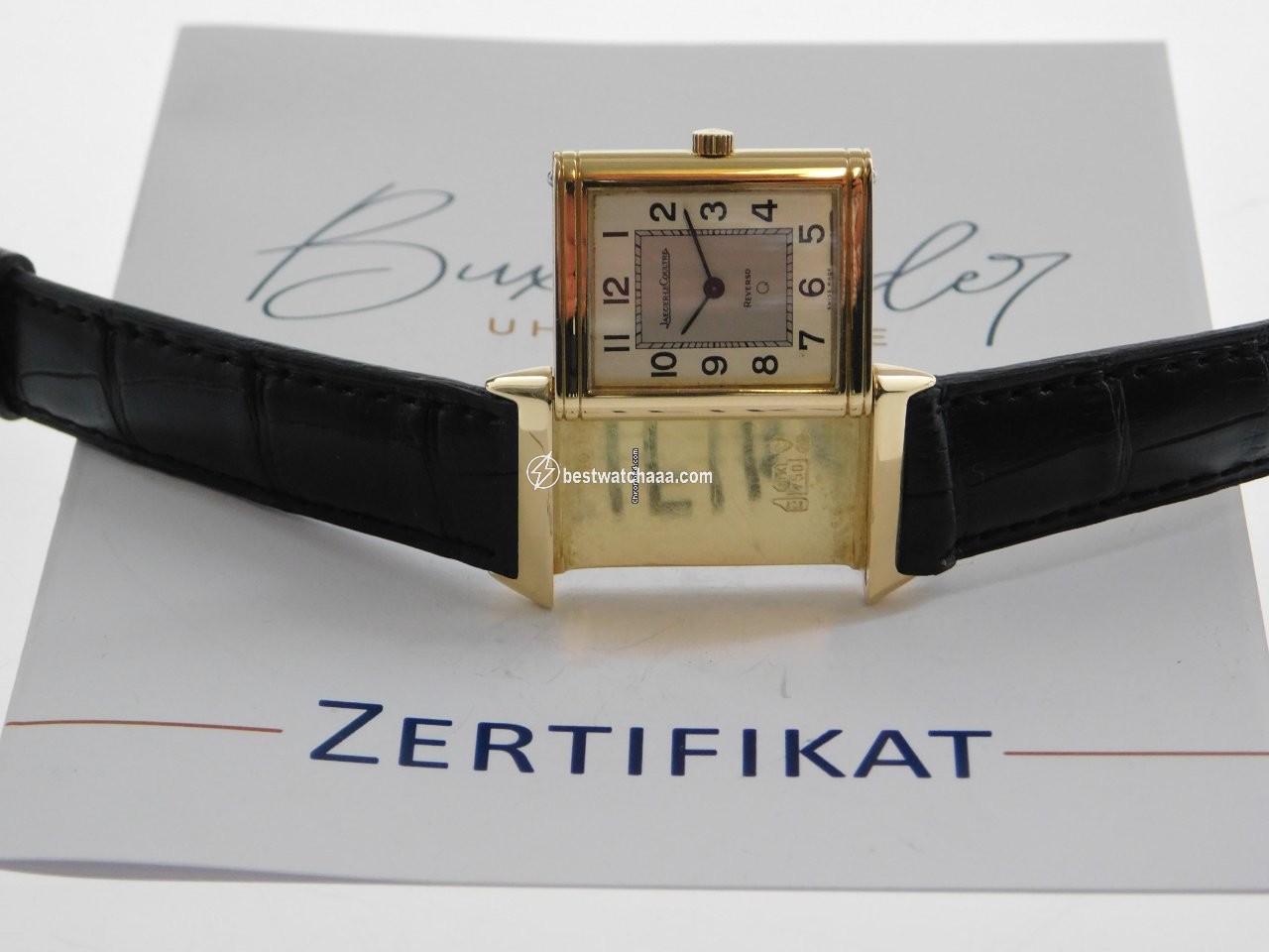 IMG_9081 Jaeger-LeCoultre Reverso Classique Mens watch Unisex Quartz Yellow gold 140.007.1 Replica 7