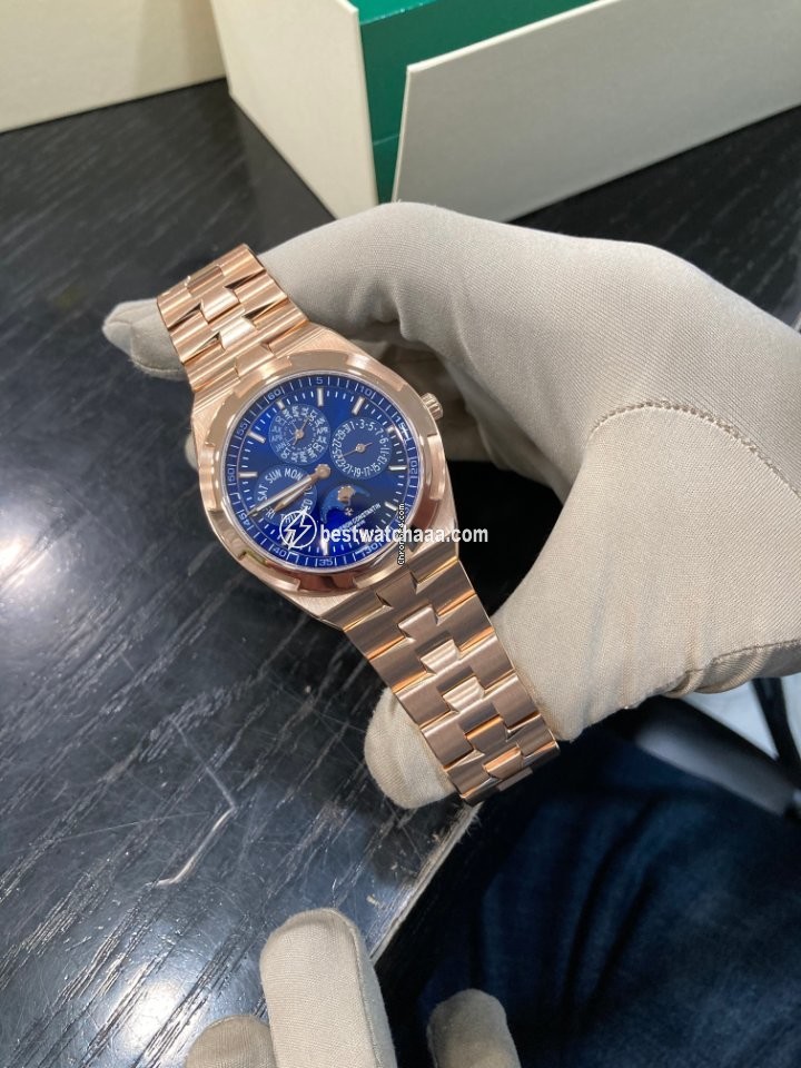 IMG_9081 Vacheron Constantin Overseas Mens watch Unisex Automatic Rose gold 4300V 120R-B509 Replica 7