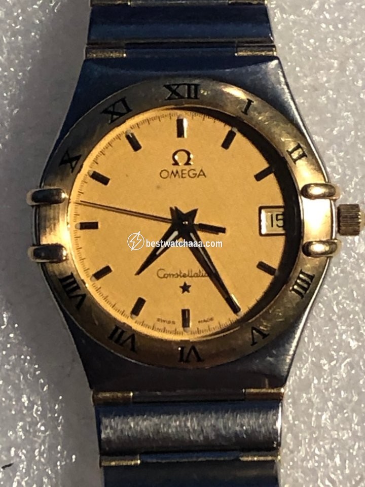 IMG_9081 Omega Constellation Mens watch Unisex Quartz Gold Steel 1212.10.00 Replica 7