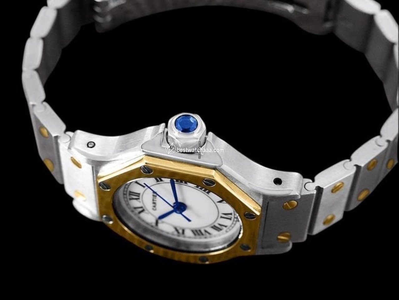 IMG_9081 Cartier Mens watch Unisex Automatic Gold Steel 8437ST Replica 7