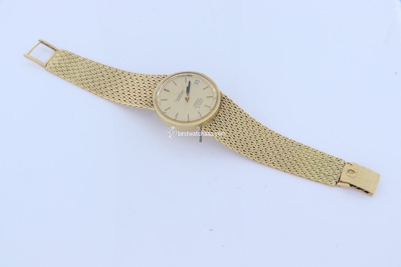 IMG_9081 Omega Constellation Mens watch Unisex Quartz Yellow gold f300Hz Replica 7