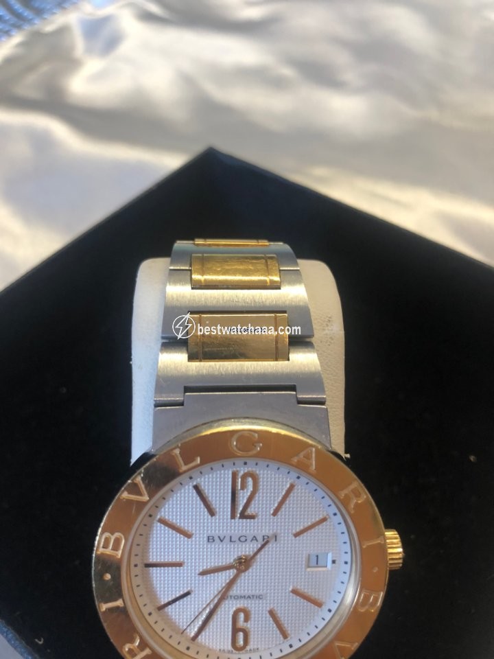 IMG_9081 Bulgari Bulgari Mens watch Unisex Automatic Gold Steel BB38SG Replica 7