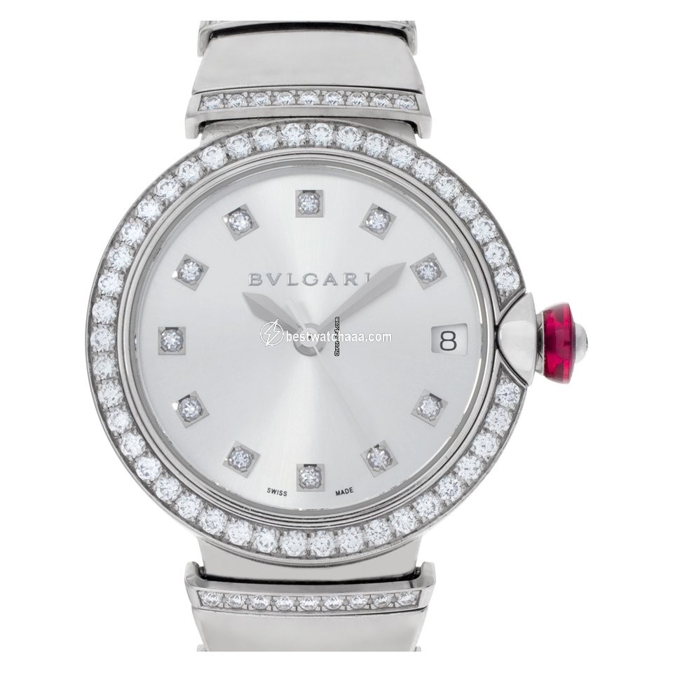 IMG_9081 Bulgari Lucea Womens watch Automatic White gold LU W 33 G Replica 7