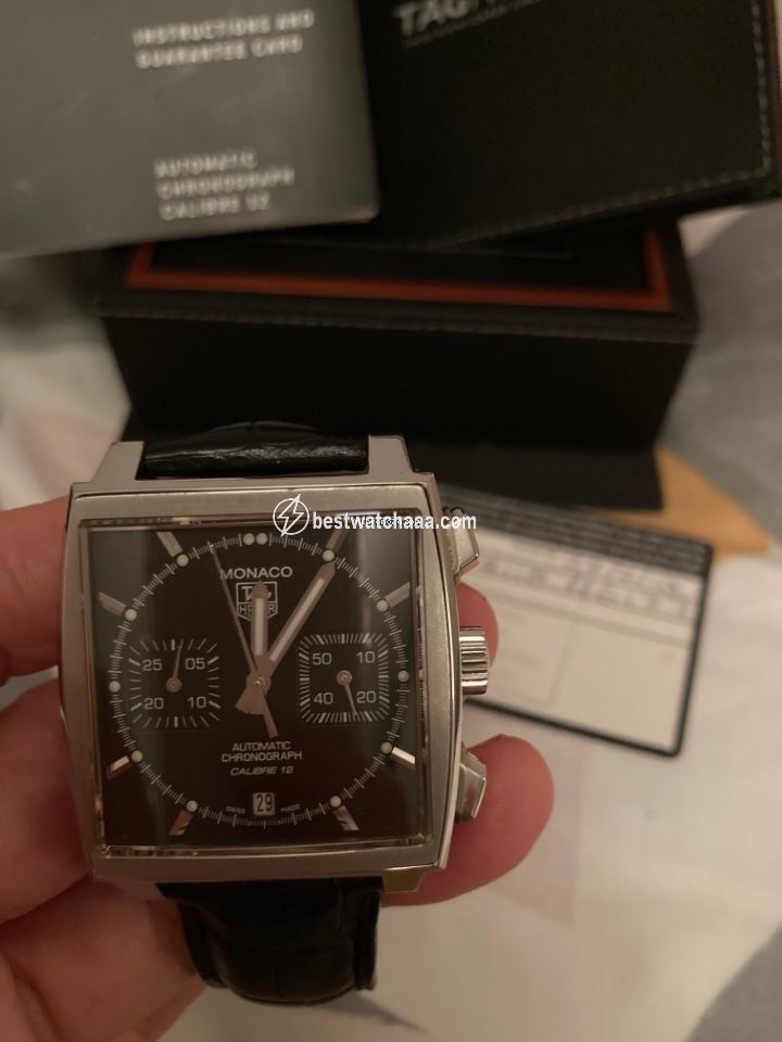 IMG_9081 TAG Heuer Monaco Calibre 12 Mens watch Unisex Automatic Steel CAW2110.FC6177 Replica 7