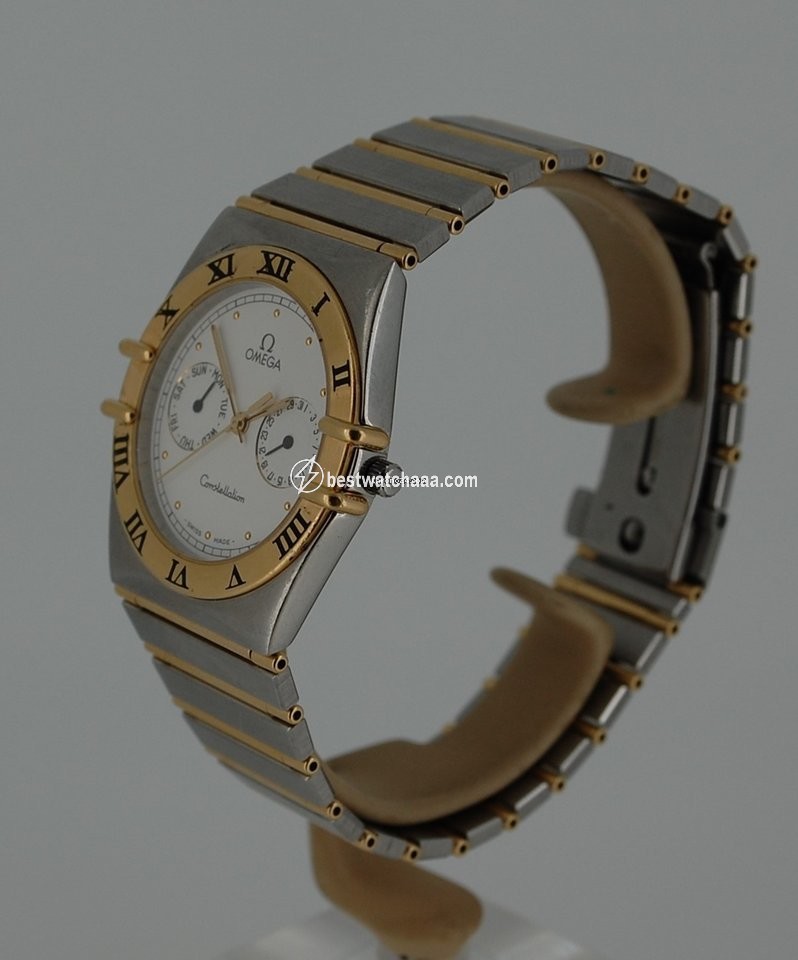 IMG_9081 Omega Constellation Day-Date Mens watch Unisex Quartz Gold Steel 396.1069 Replica 7