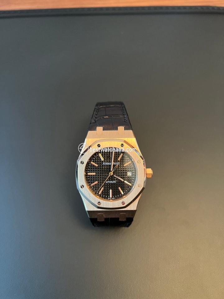 IMG_9081 Audemars Piguet Royal Oak Selfwinding Mens watch Unisex Automatic Rose gold 15300OR.OO.D002CR.01 Replica 7