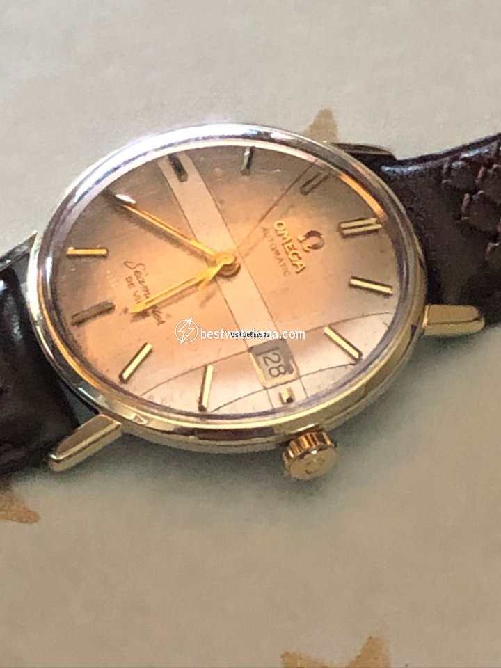 IMG_9081 Omega Seamaster DeVille Mens watch Unisex Automatic Gold Steel 14910 Replica 7