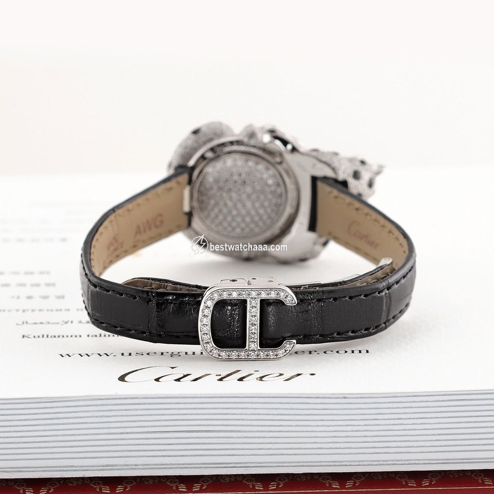 IMG_9081 Cartier Panthere Womens watch Quartz White gold hpi00773 Replica 7
