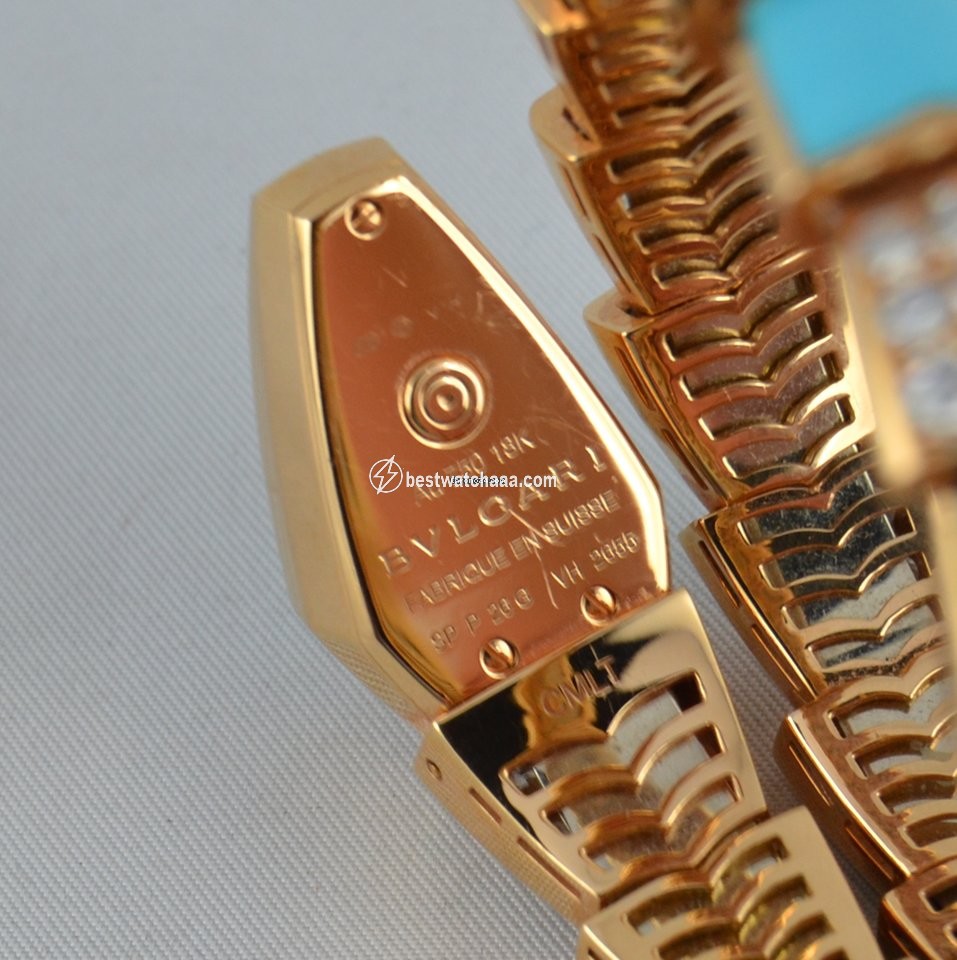 IMG_9081 Bulgari Serpenti Womens watch Quartz Rose gold SP P 26G Replica 7