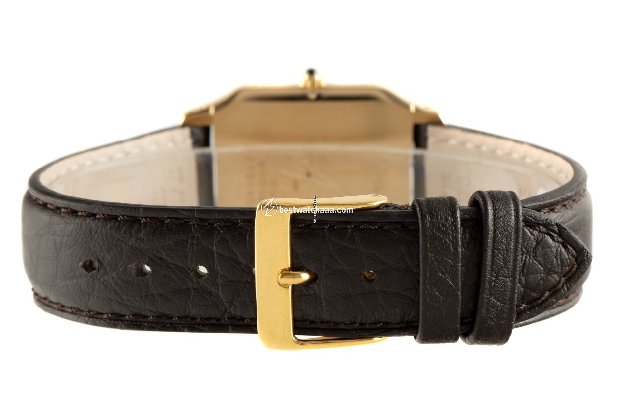 IMG_9081 Cartier Santos Dumont Mens watch Unisex Manual winding Yellow gold 1575 Replica 7