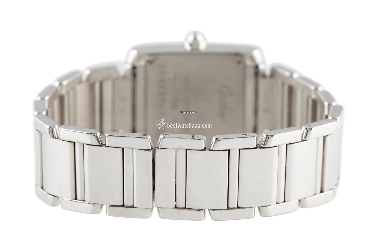 IMG_9081 Cartier Tank Francaise Womens watch Quartz White gold 2403 Replica 7