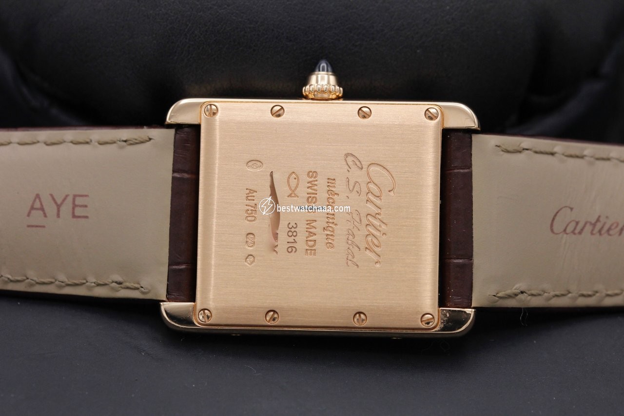 IMG_9081 Cartier Tank Louis Cartier Rose gold WGTA001 Replica 7