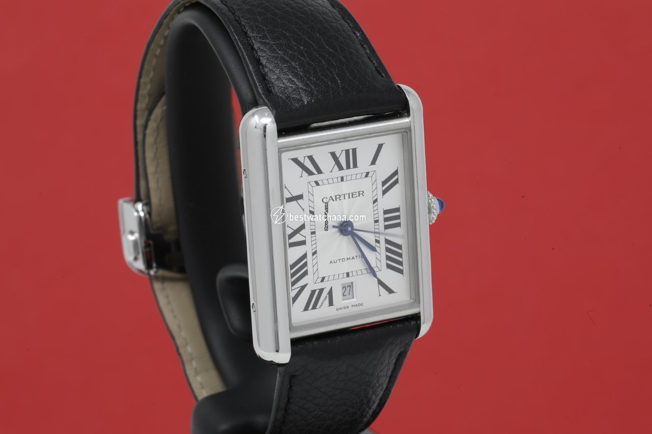 IMG_9081 Cartier Tank Mens watch Unisex Automatic Steel WSTA0040 Replica 7