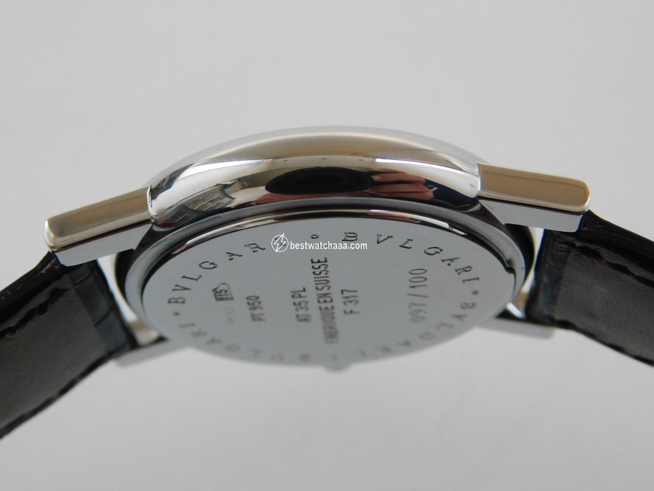IMG_9081 Bulgari Mens watch Unisex Quartz Platinum AT 35 PL Replica 7
