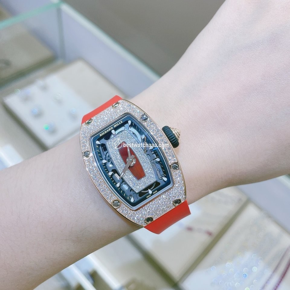 IMG_9081 Richard Mille RM 07 Womens watch Automatic Rose gold RM07-01 Rose Gold Replica 7