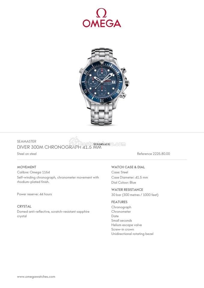 IMG_9081 Omega Seamaster Diver 300 M Mens watch Unisex Automatic Steel 2225.80 Replica 7