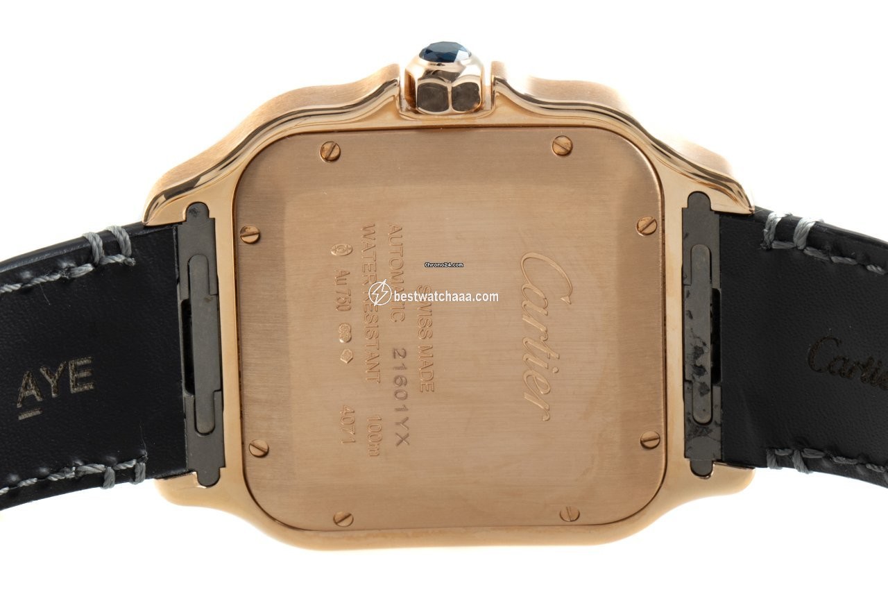 IMG_9081 Cartier Santos Mens watch Unisex Automatic Red gold WGSA0011 Replica 7