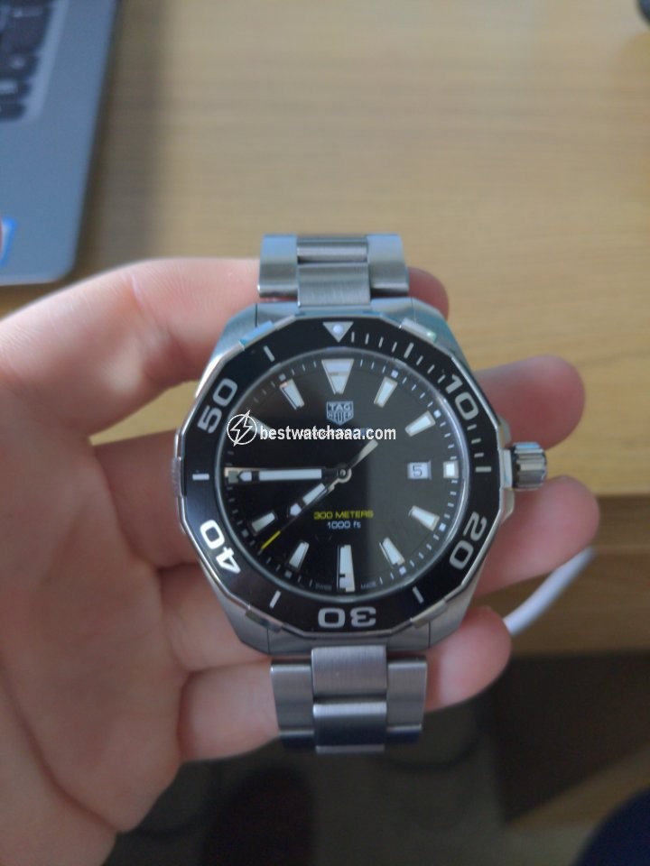 IMG_9081 TAG Heuer Aquaracer 300M Mens watch Unisex Quartz Steel WAY111A.BA0928 Replica 7