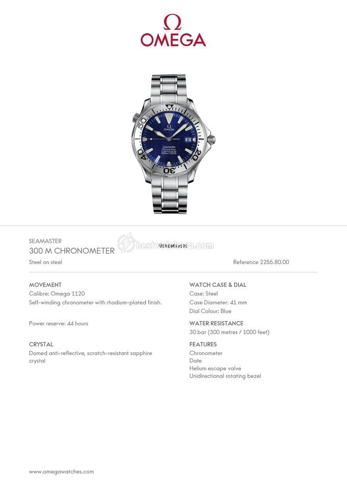 IMG_9081 Omega Seamaster Diver 300 M Mens watch Unisex Automatic Steel 2255.80 Replica 7