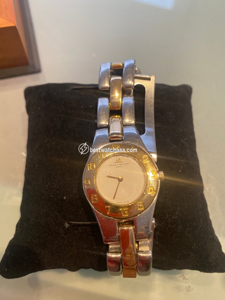 IMG_9081 Baume & Mercier Linea Womens watch Quartz Gold Steel MV045203 Replica 7